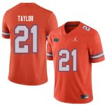 Men's Florida Gators #21 Fred Taylor NCAA Jordan Brand Orange Authentic Stitched College Football Jersey GXE4362QB